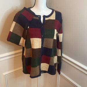 Bonworth Patchwork Cardigan size Petite Large teacher vibe